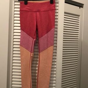 NWOT Outdoor Voices pink colorblock leggings S